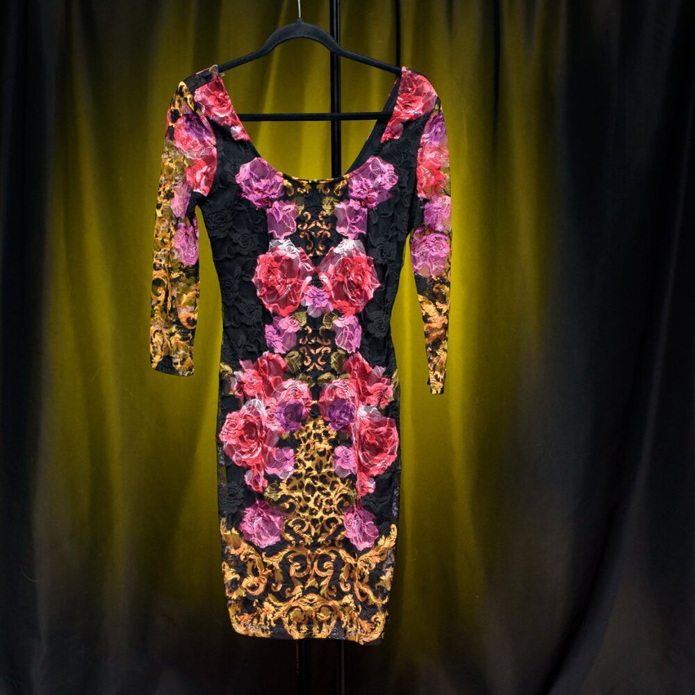 VENUS Black and Pink  Dress Cocktail Small #105